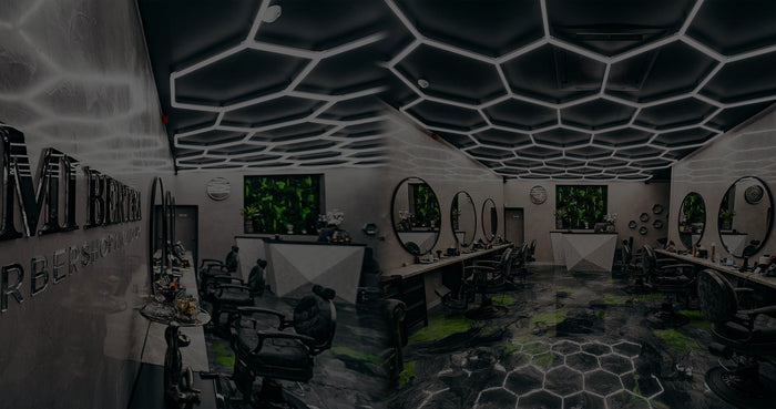 HEXA hexagon LED lighting brand showcase demonstrating the full Australian hex lighting range