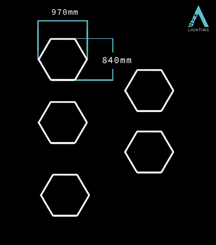 5 Single - HEXA LED Lights