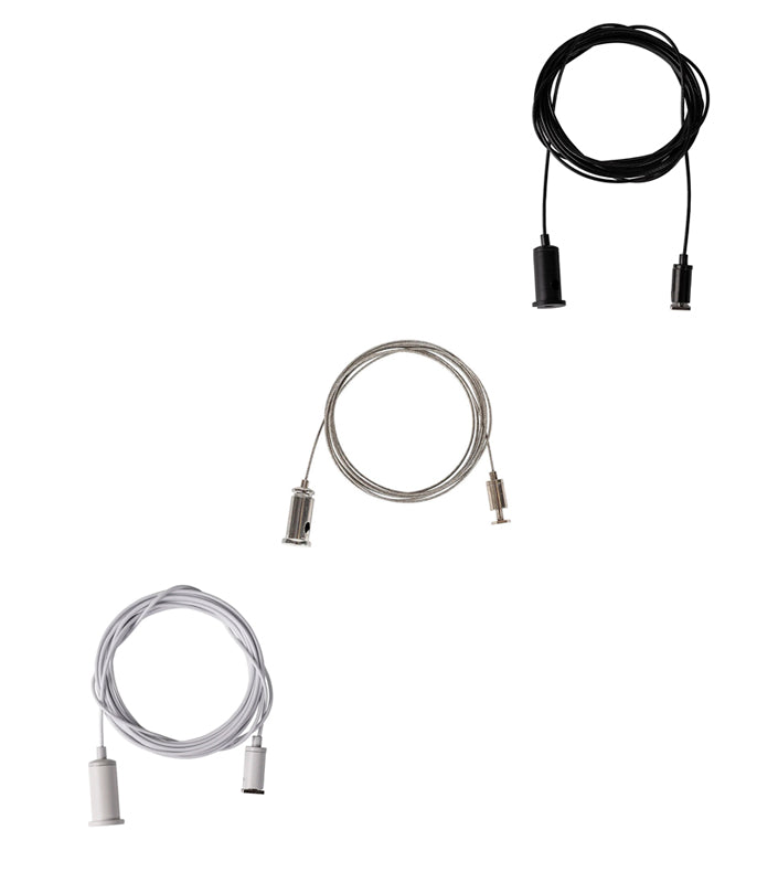LED Extrusion Suspension Kit (2-4m) in Black, Silver or White