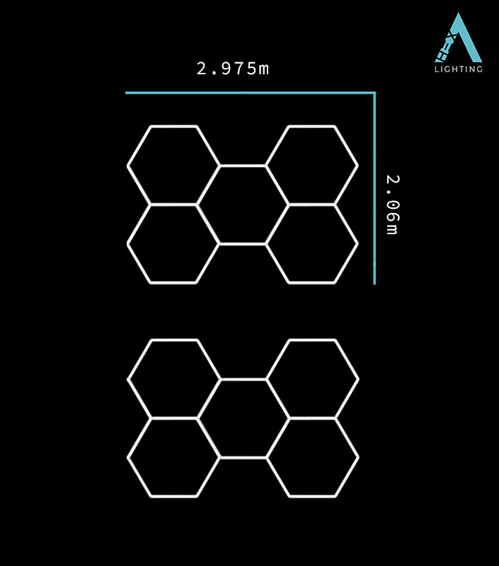 Double 5 Grid - HEXA LED Lighting System