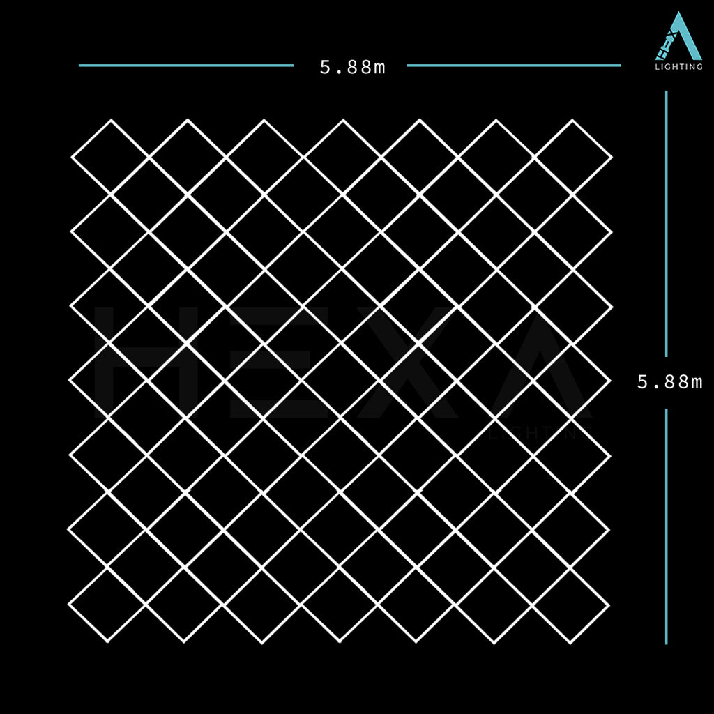 Double Diamond Grid - HEXA LED Lighting System