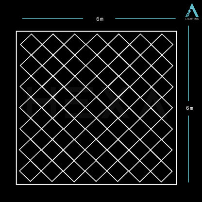 Double Diamond Grid - HEXA LED Lighting System