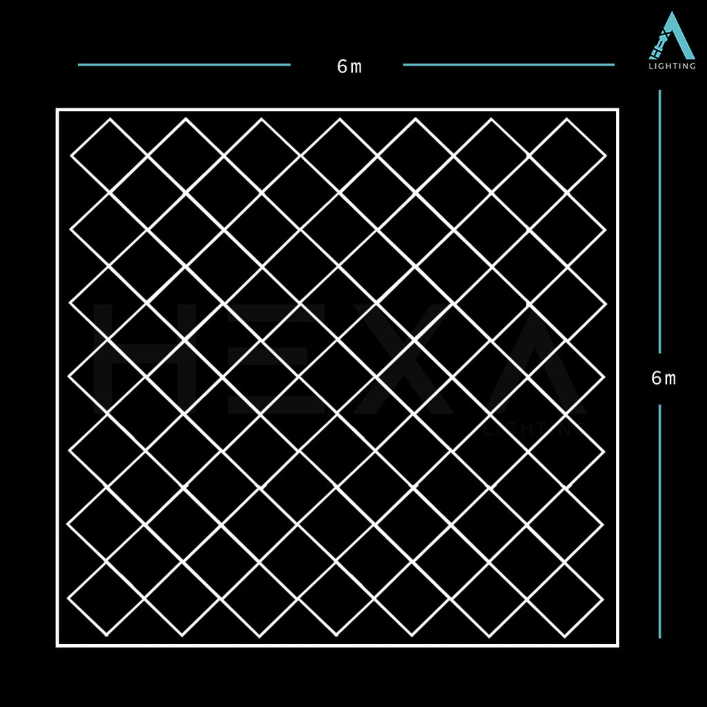 Double Diamond Grid - HEXA LED Lighting System