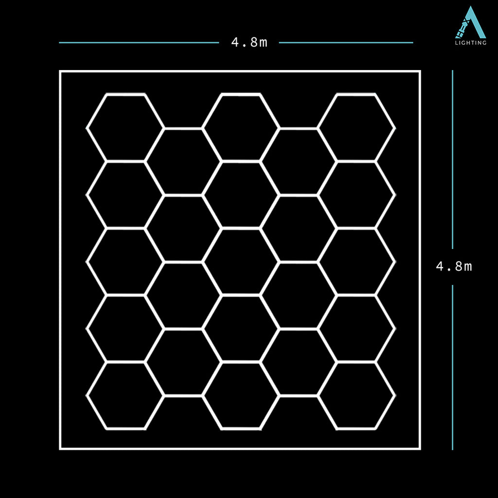 Double Garage Bordered - HEXA LED Lighting System