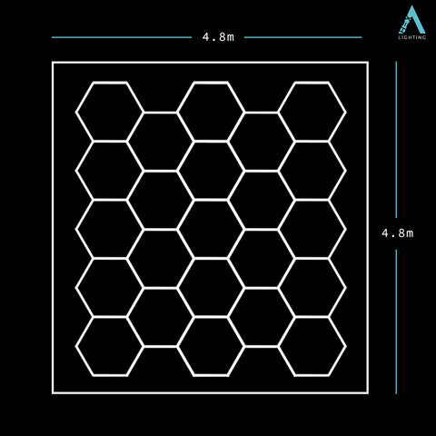 Double Garage Bordered - HEXA LED Lighting System