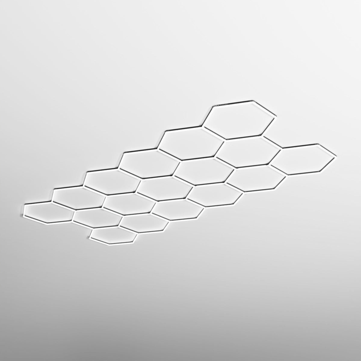 XL Single Garage Classic - Hexagon LED Lighting Fixture Black