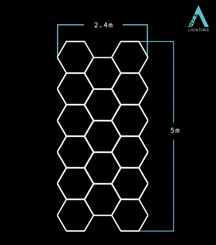 Extended Single Garage Classic - HEXA LED Lighting System