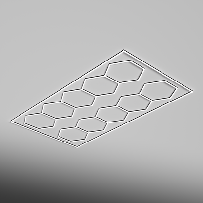 Bordered Double Row - Hexagon Lighting Fixture