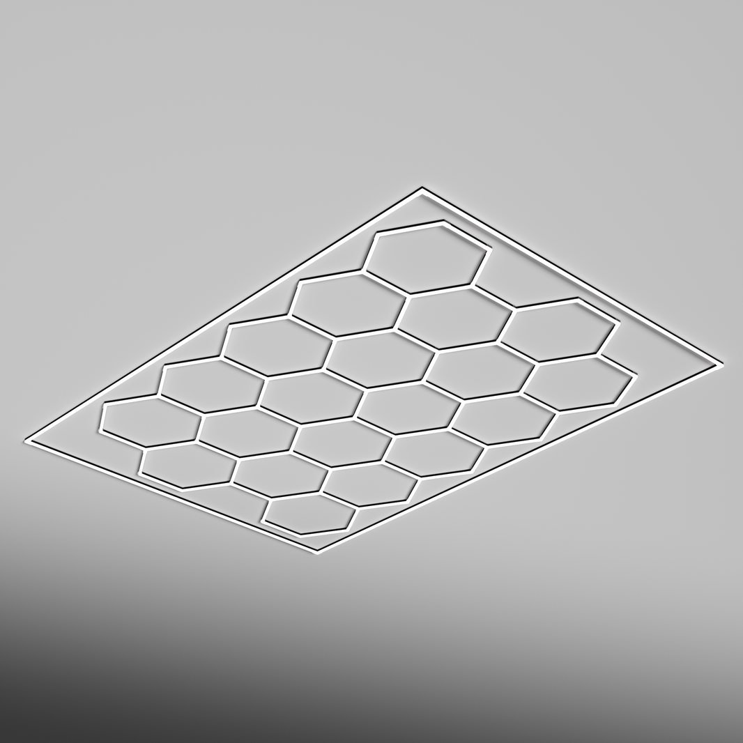 Extended Single Garage Bordered - HEXA LED Lighting System