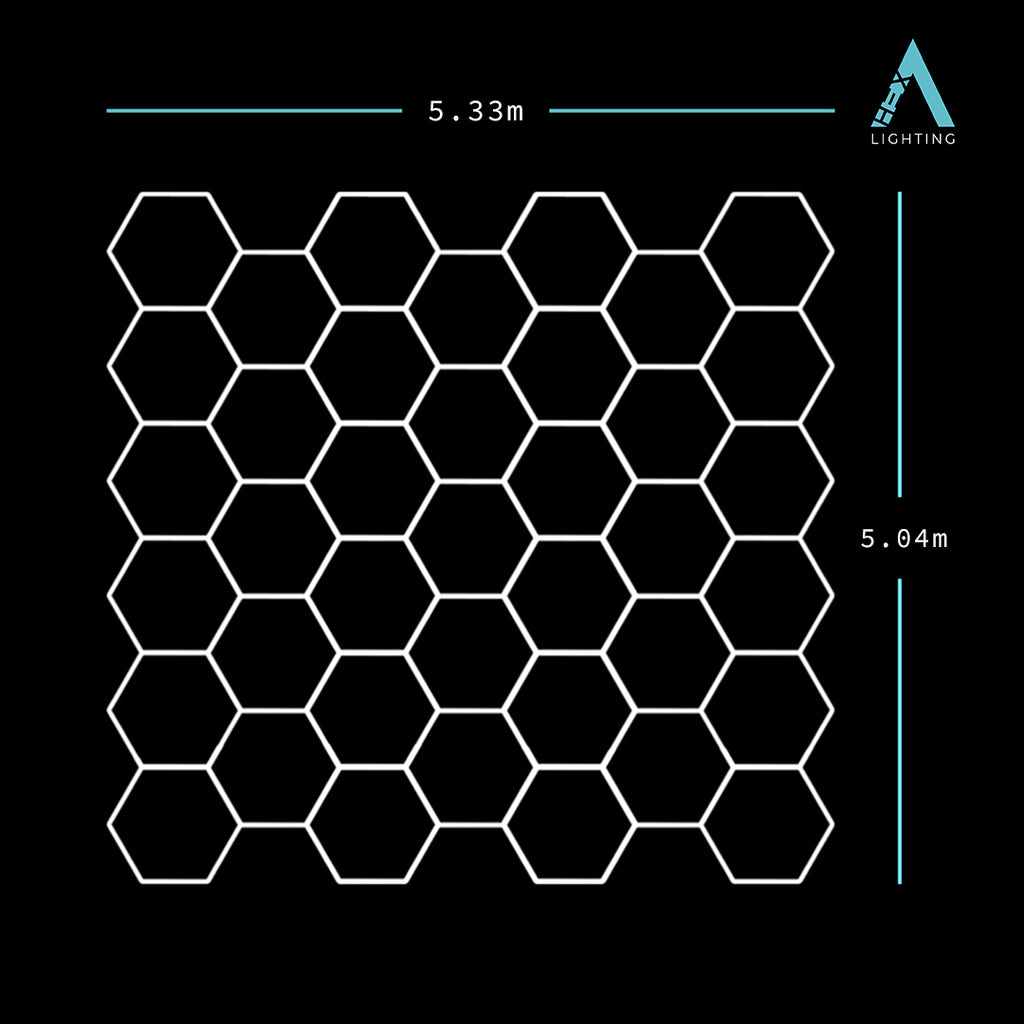 Large Double Garage Classic - HEXA LED Lighting System