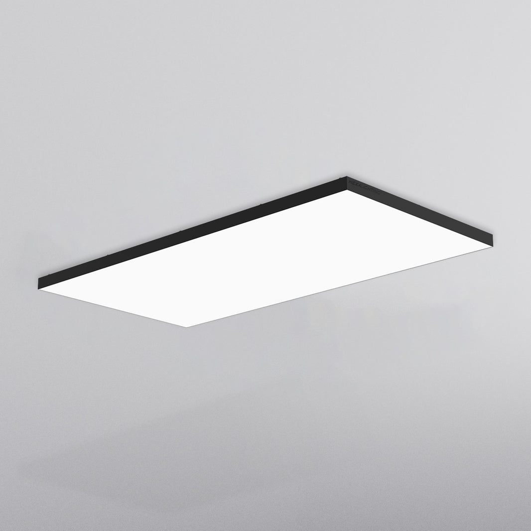 Ceiling LED Light Box — black aluminium frame with seamless translucent stretch membrane backlighting