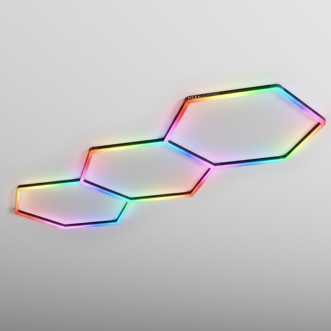Trio - RGB Hexagon Lighting Fixture