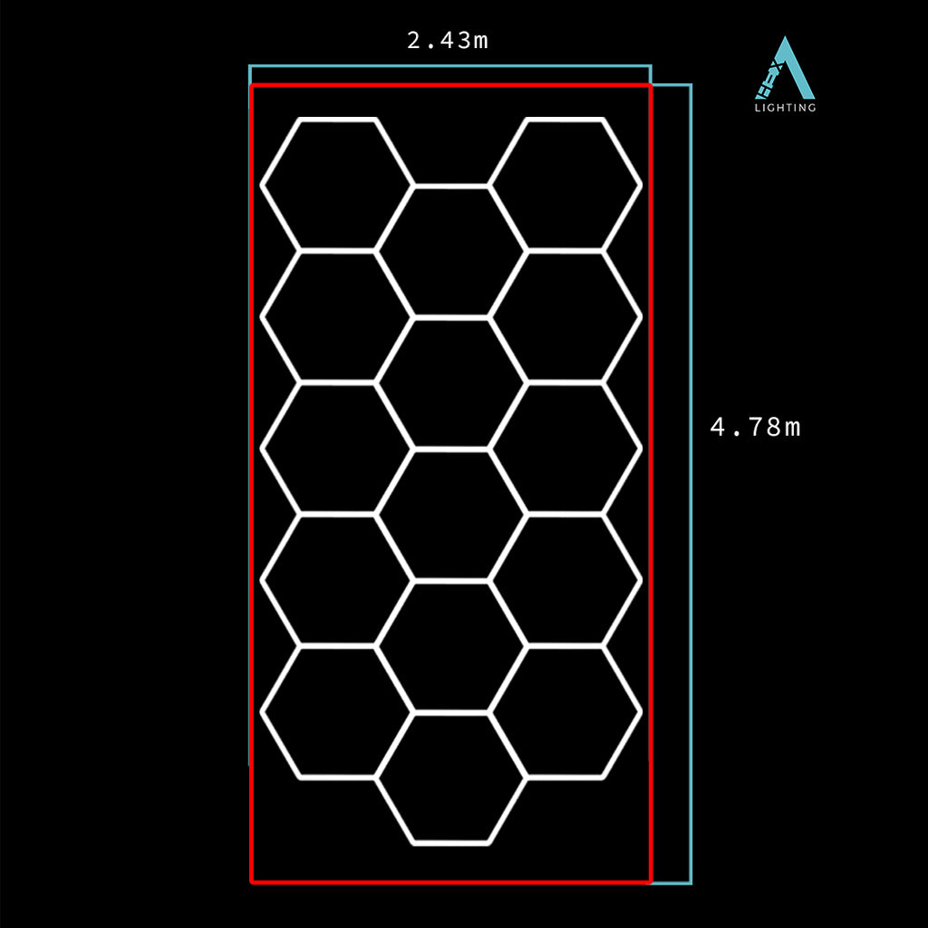 Single Garage Bordered - HEXA LED Lighting System