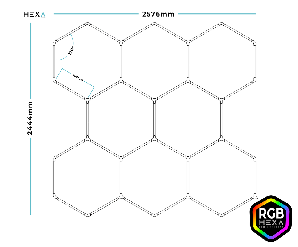 8 Grid RGB - HEXA LED Lighting System