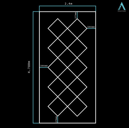 Diamond Grid - HEXA LED Lighting System