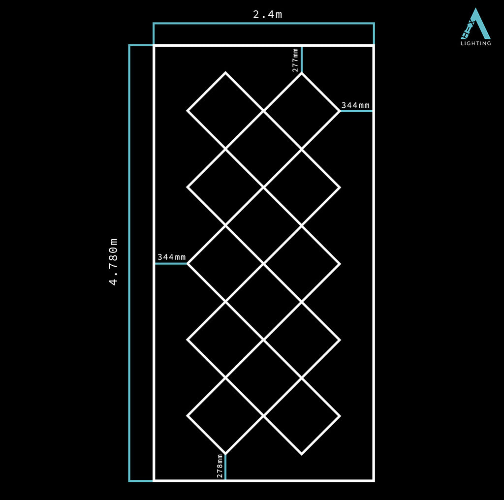 Diamond Grid - HEXA LED Lighting System