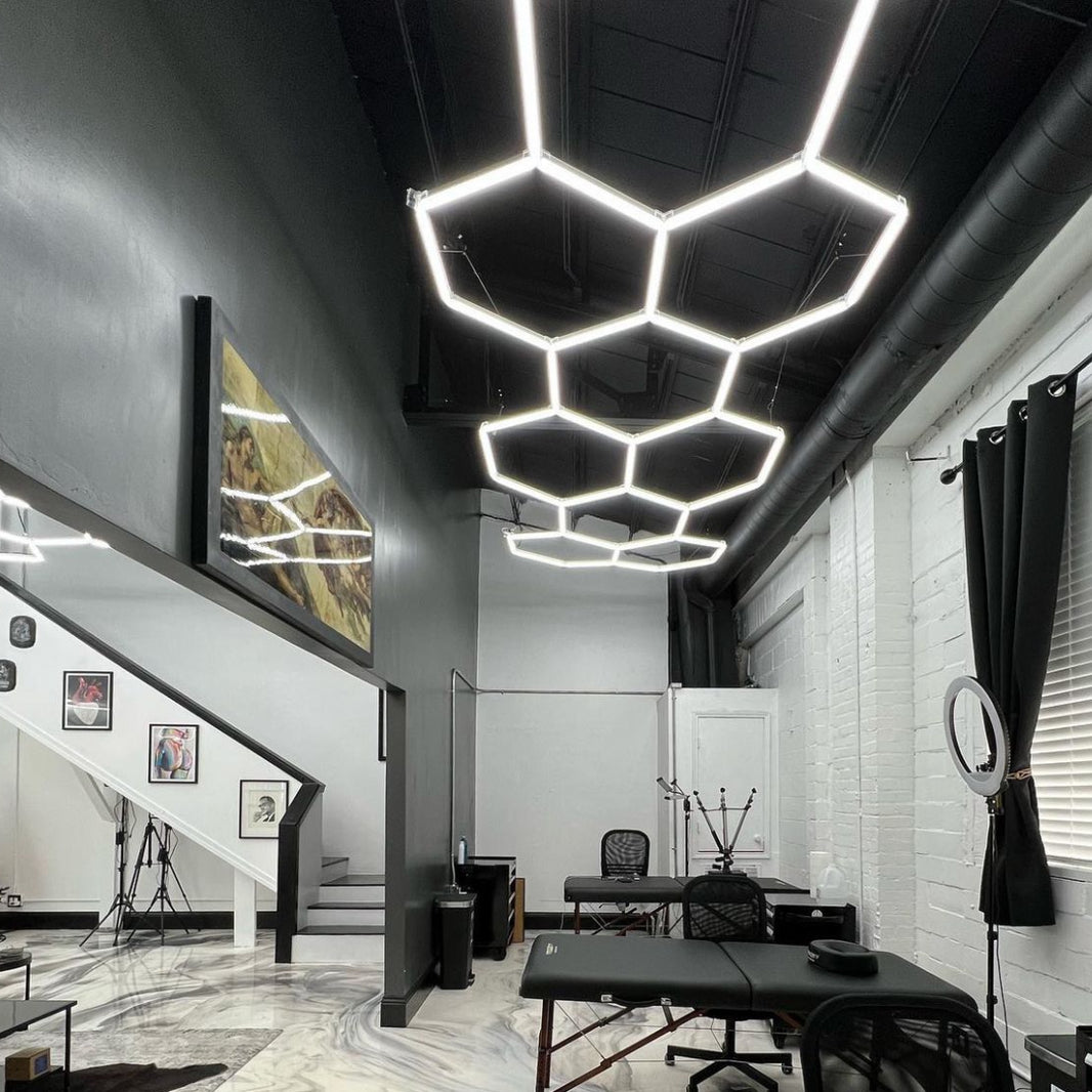2.1m x 6.5m | Hexagon LED Lighting Fixture