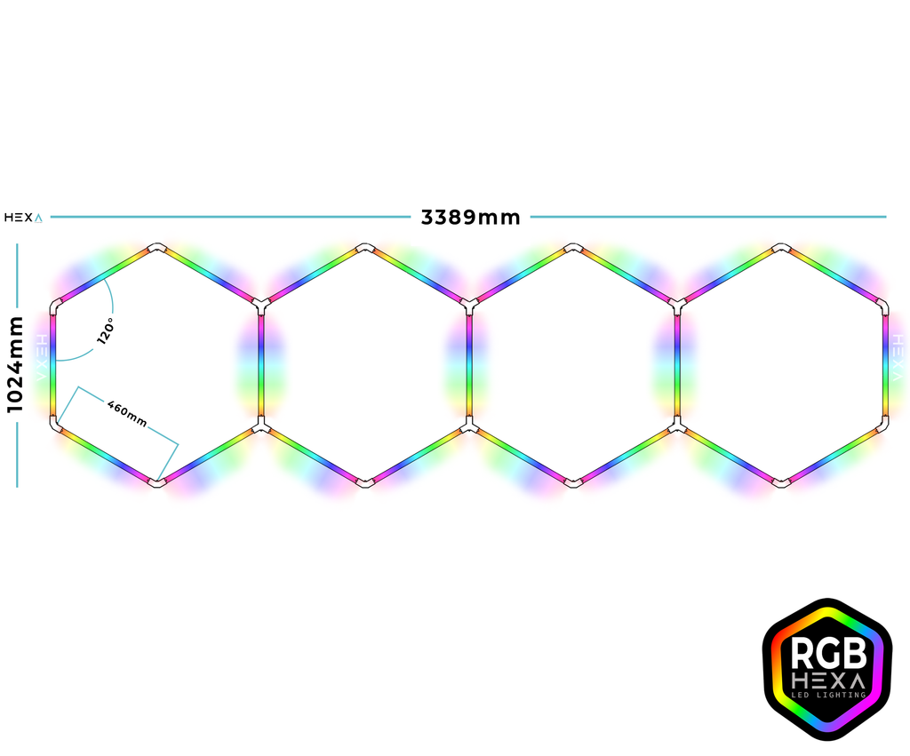 Quad Line RGB - HEXA LED Lighting System