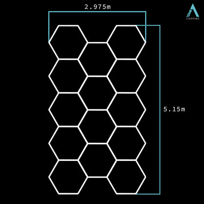3m x 5.2m | Hexagon LED Lighting Fixture