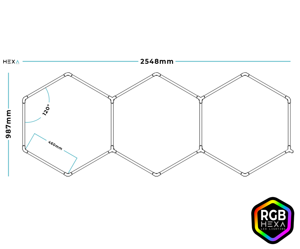 Trio Line RGB - HEXA LED Lighting System