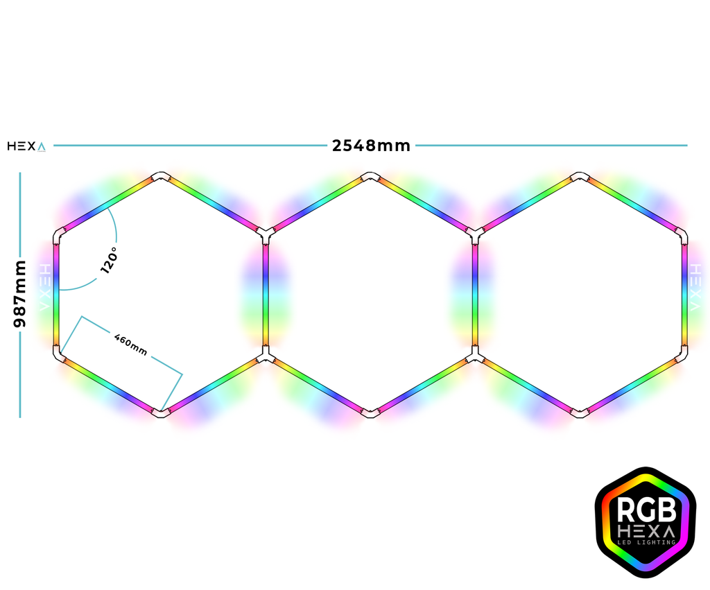 Trio Line RGB - HEXA LED Lighting System