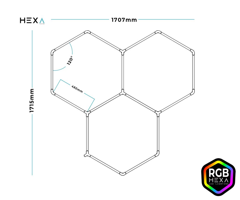 Trio Y RGB - HEXA LED Lighting System