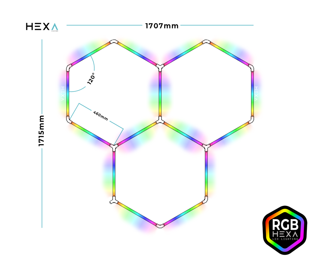 Trio Y RGB - HEXA LED Lighting System